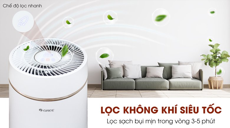 máy lọc không khí gree gcf350asna 25w
