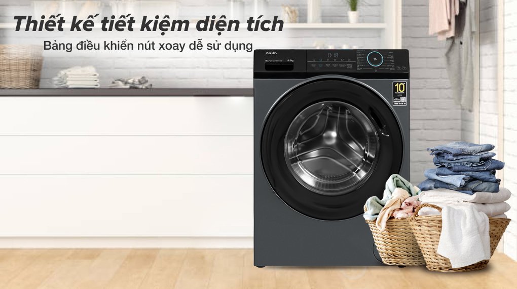 máy giặt aqua inverter 9.5 kg aqd-a952j bk