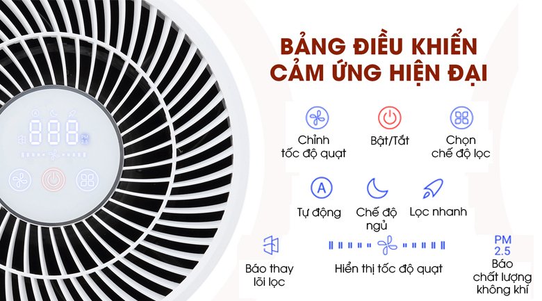 máy lọc không khí gree gcf350asna 25w