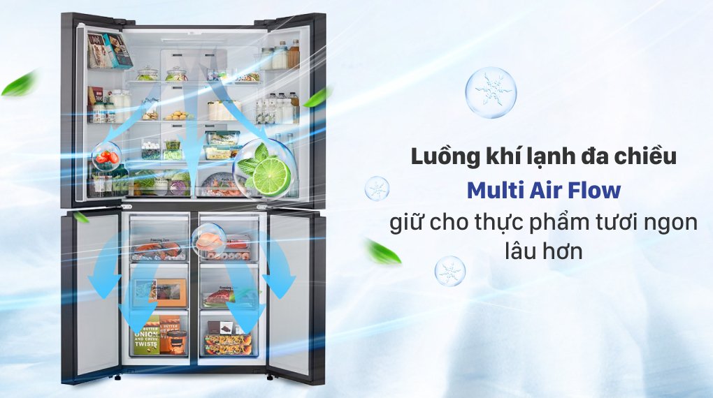 tủ lạnh lg inverter 470 lít multi door gr-b50bl