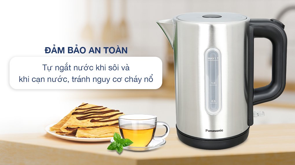 bình đun siêu tốc panasonic 1.7 lít nc-k301sra