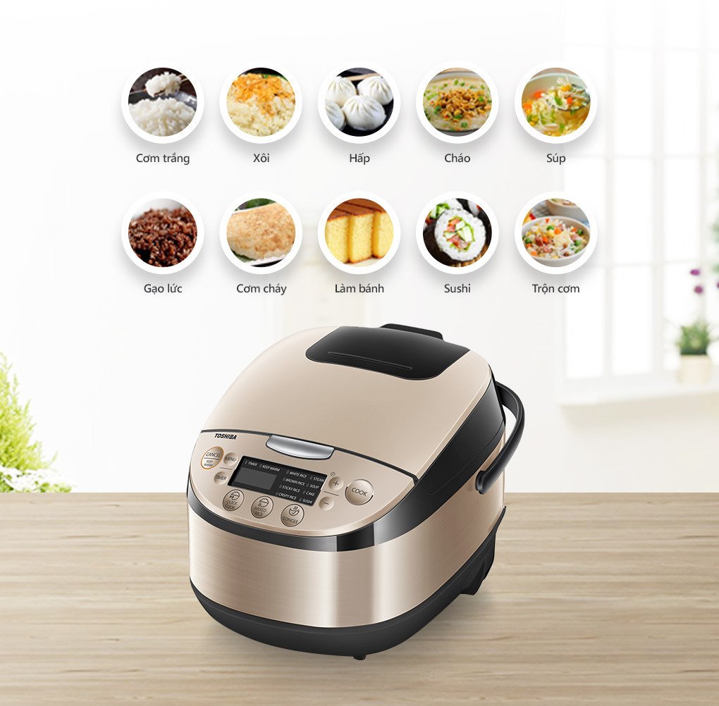 nồi cơm điện toshiba rc-18dr3pv(g)