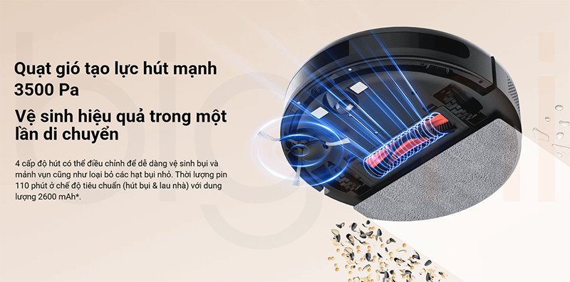 robot hút bụi lau nhà xiaomi vacuum e10c