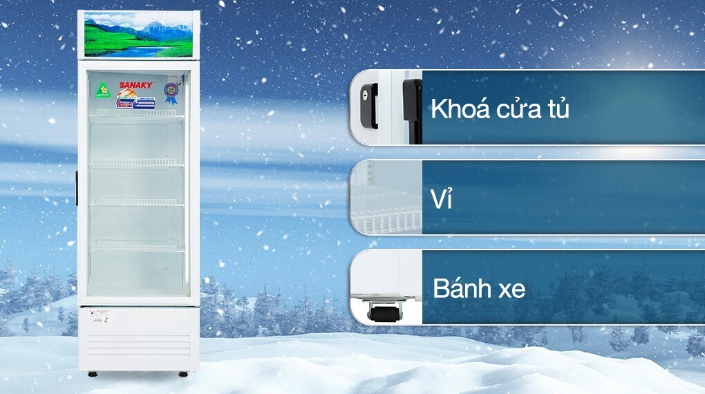 tủ mát sanaky 300 lít vh-3089k