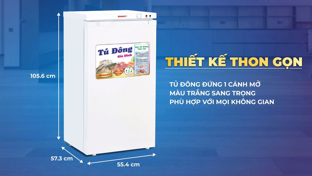 tủ đông sanaky 118 lít vh-160vd