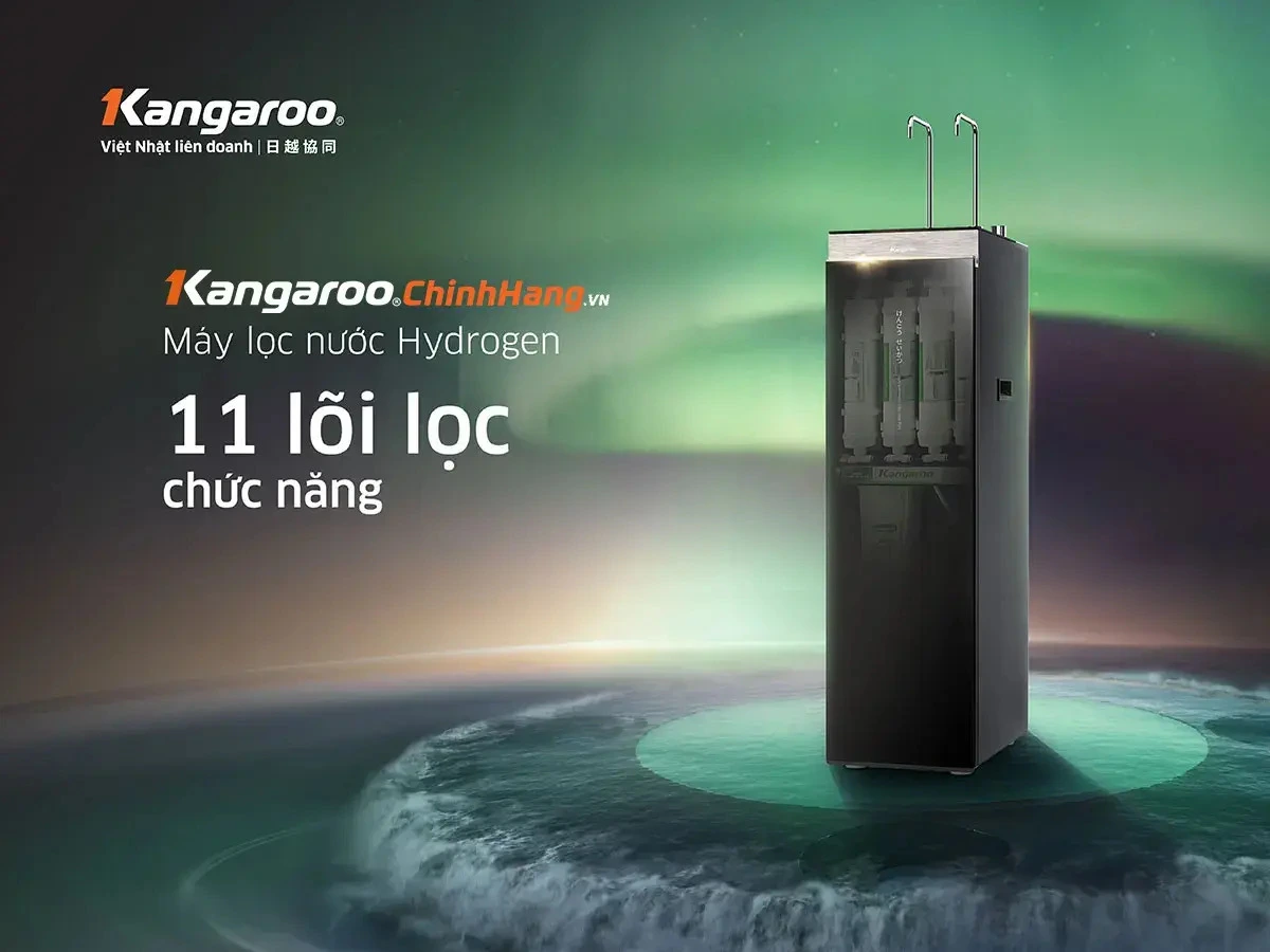 máy lọc nước kangaroo hydrogen nóng lạnh kg11a16 - mẫu 2024