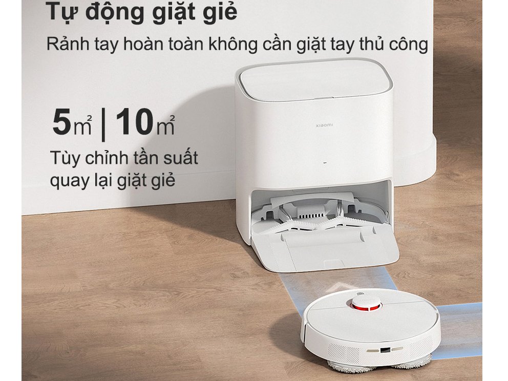 robot hút bụi lau nhà tự giặt giẻ xiaomi x20 us