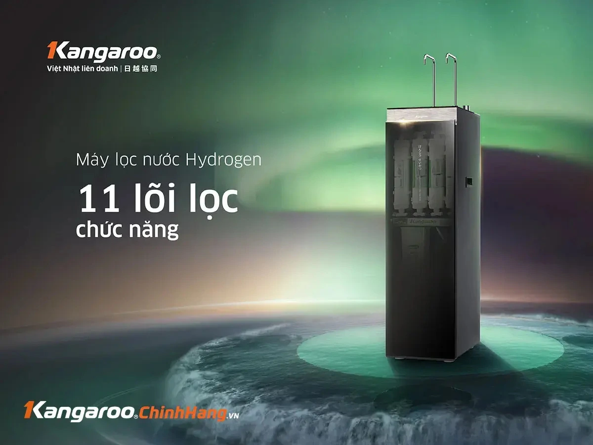 máy lọc nước kangaroo hydrogen nóng lạnh kg11a18 - mẫu 2024