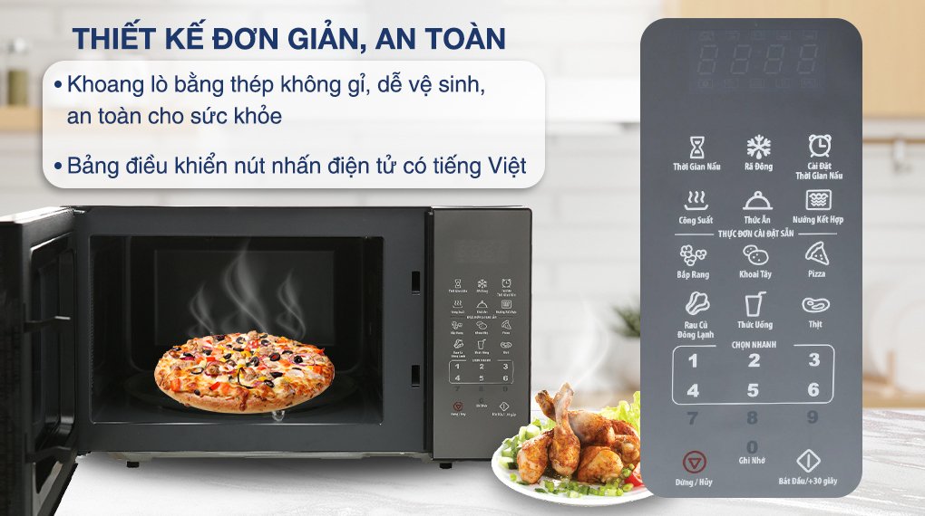 lò vi sóng có nướng bluestone mob-7833 25 lít