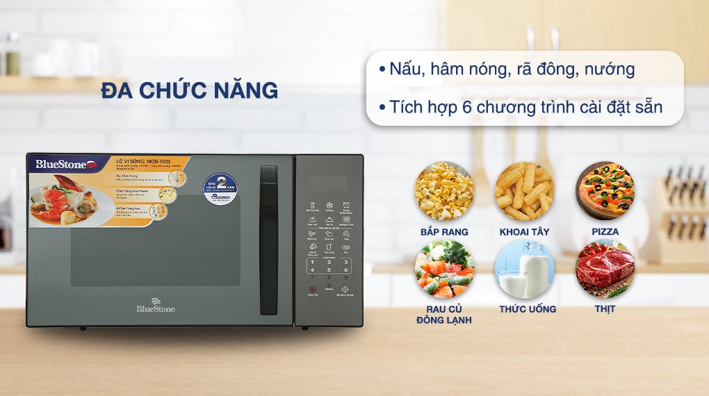 lò vi sóng có nướng bluestone mob-7833 25 lít
