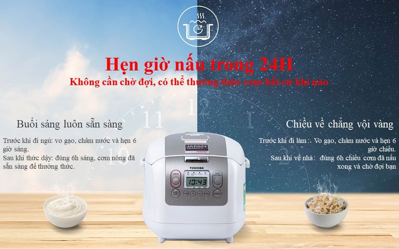nồi cơm điện tử toshiba 1.8 lít rc-18ntfv (w)