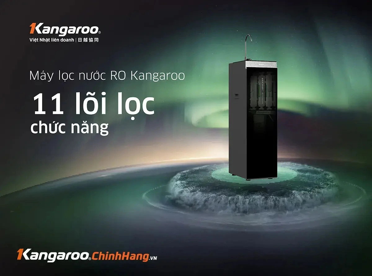máy lọc nước kangaroo kg100n - 11 lõi - mẫu mới 2024