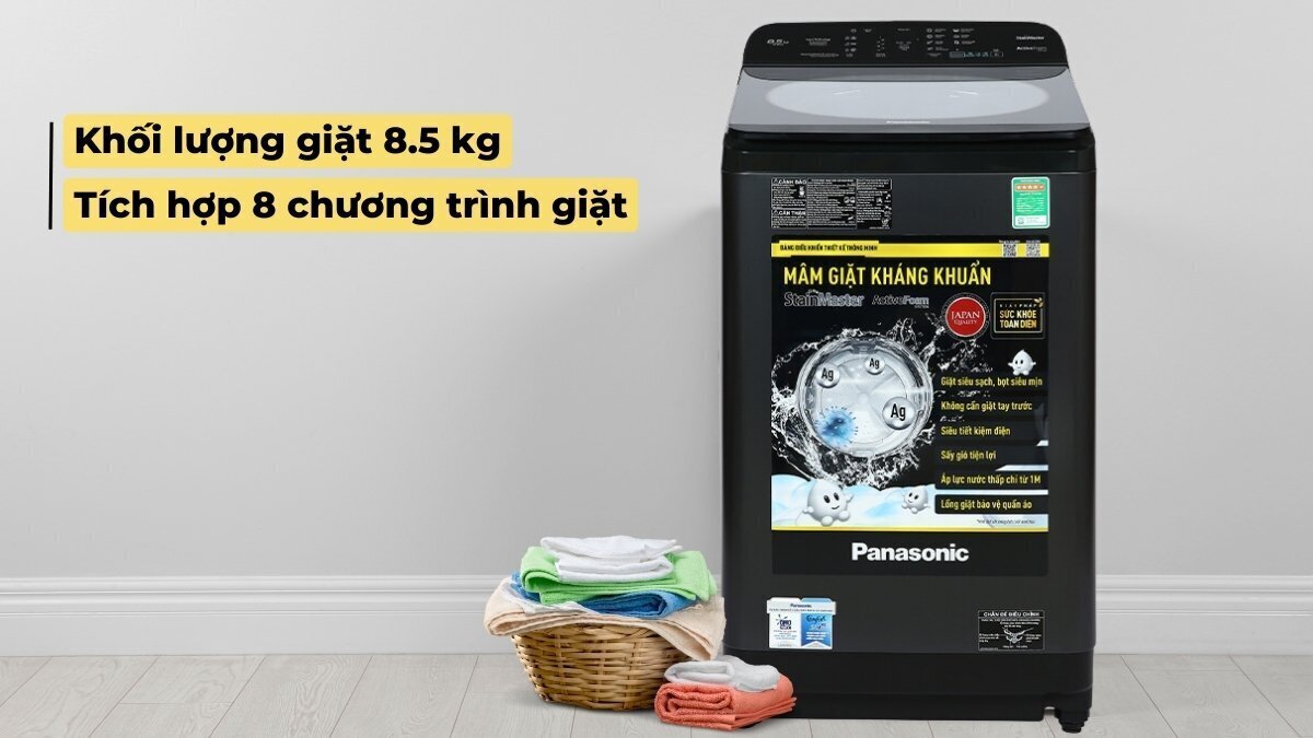 máy giặt panasonic 8.5 kg na-f85a9brv
