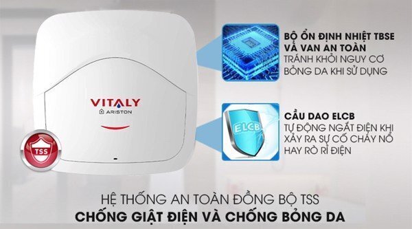 máy nước nóng gián tiếp ariston vitaly 15 2.5 fe