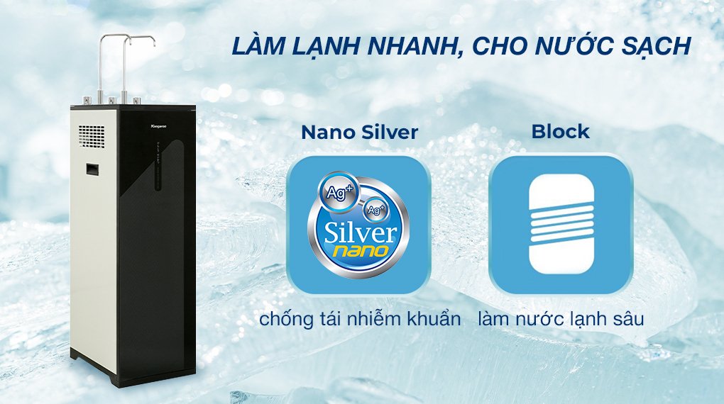 máy lọc nước ro nóng nguội lạnh kangaroo kg10a18 10 lõi
