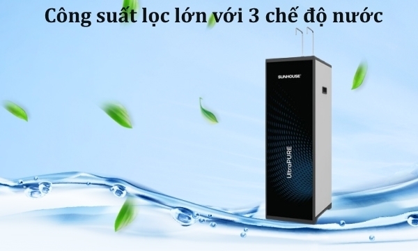máy lọc nước nóng lạnh ro sunhouse 10 lõi sha76620kl