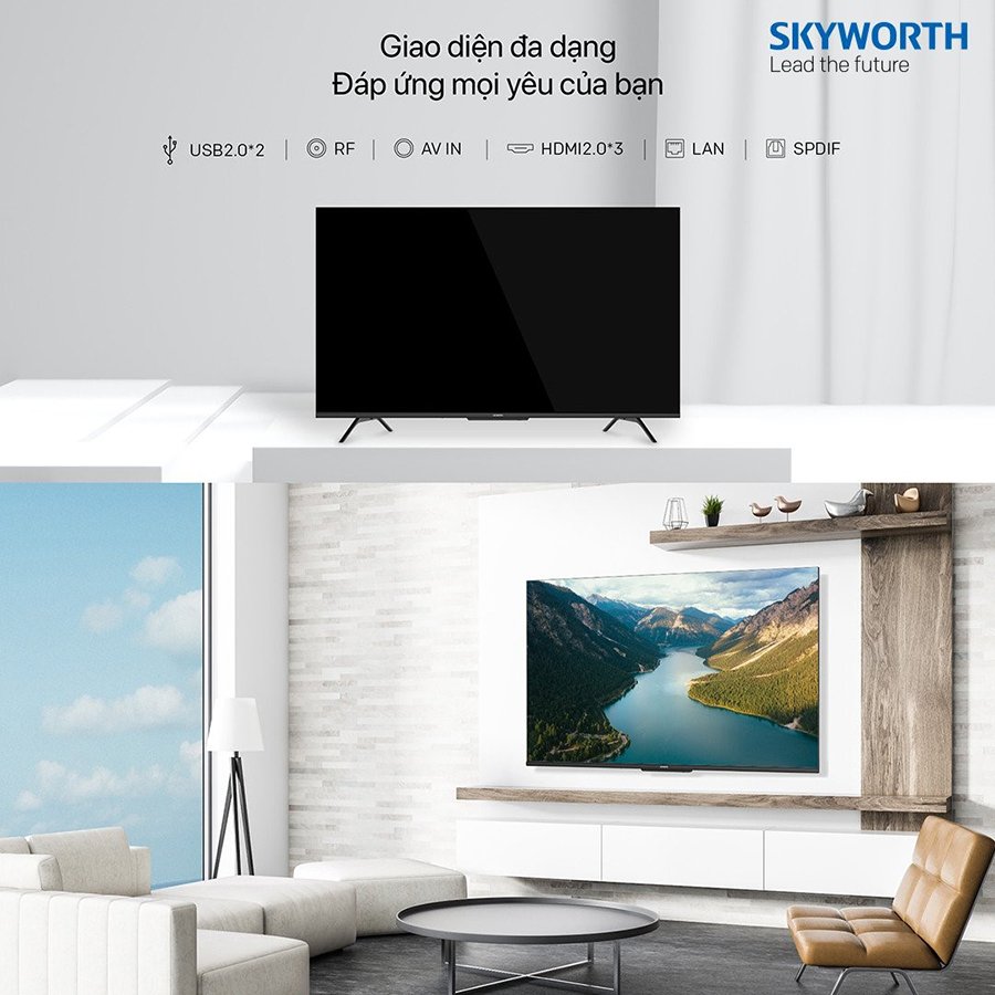 smart tivi 4k skyworth 65sue7600 65 inch google tv
