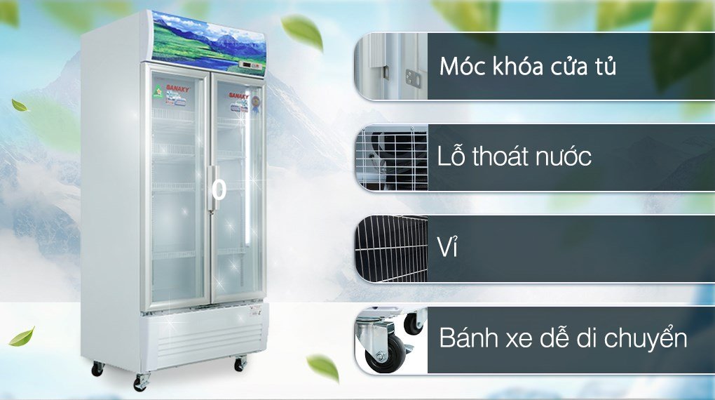 tủ mát inverter sanaky 800 lít vh-8009hp3