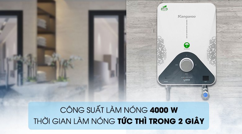 máy nước nóng hồng ngoại kangaroo kg588w 4000w