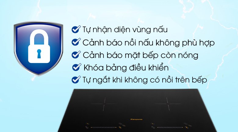 bếp từ đôi lắp âm kangaroo kg856i