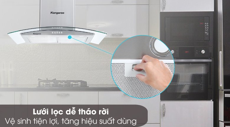 máy hút mùi kính cong kangaroo kg538