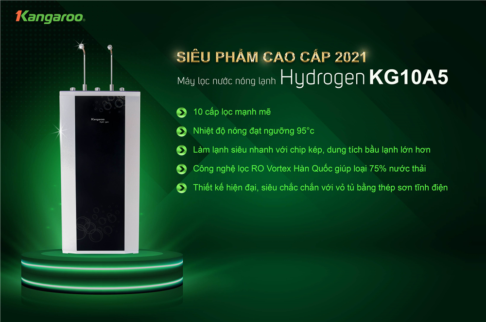 máy lọc nước kangaroo hydrogen nóng lạnh kg10a5