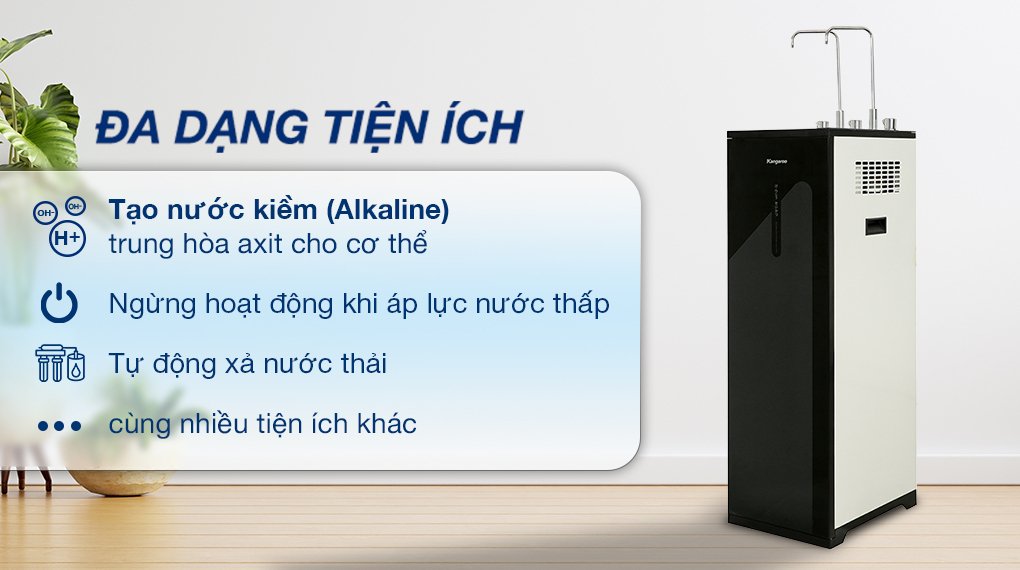 máy lọc nước ro nóng nguội lạnh kangaroo kg10a18 10 lõi