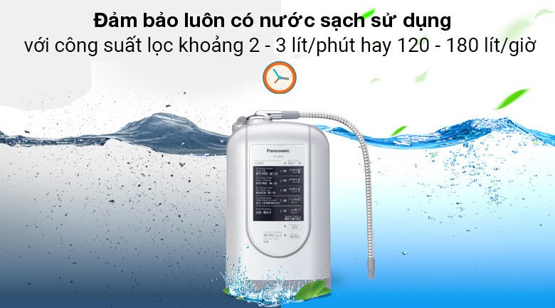 máy lọc nước điện giải ion kiềm panasonic tk-as45 3 tấm điện cực