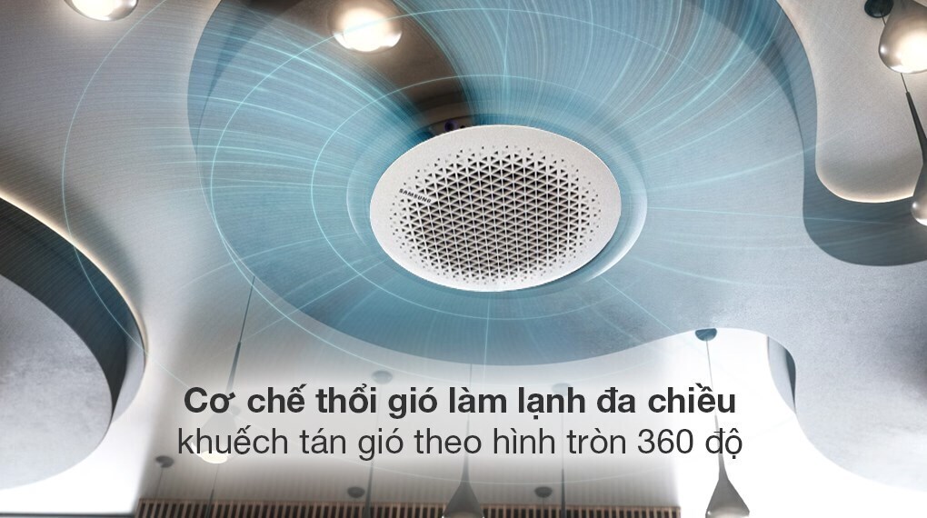 máy lạnh âm trần cassette 360 độ samsung inverter 4 hp ac120tn4pkc/ea