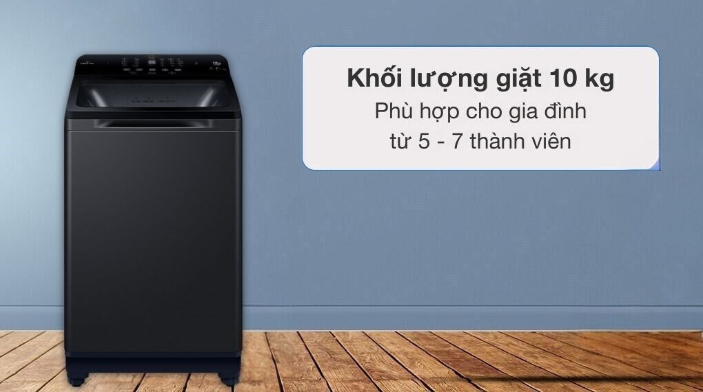 máy giặt aqua inverter 10 kg aqw-dr100jt bk