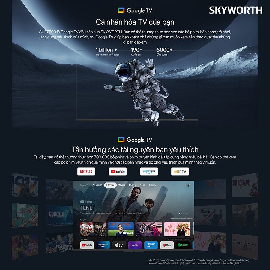 smart tivi 4k skyworth 65sue7600 65 inch google tv