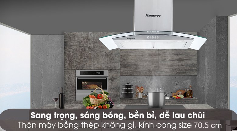 máy hút mùi kính cong kangaroo kg538