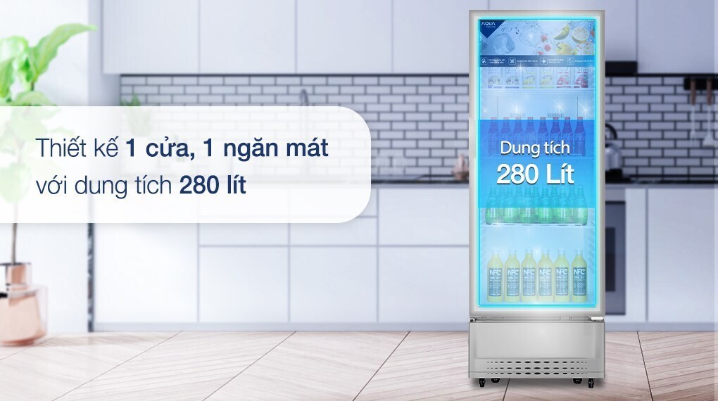 tủ mát aqua 280 lít aqs-af400n