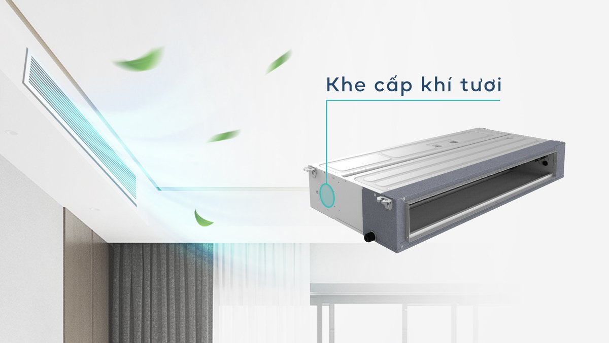 máy lạnh giấu trần nối ống gió casper dc-48is35
