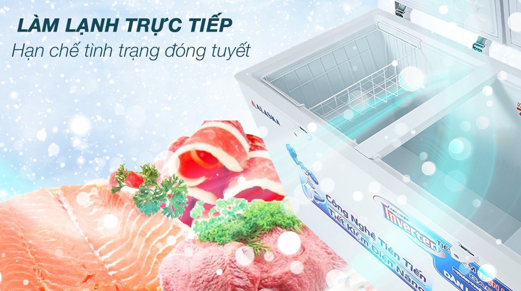 tủ đông 2 cánh alaska inverter hb-550ci 408 lít
