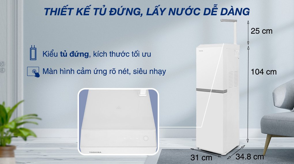 máy lọc nước ro toshiba twp-n2396svn(w) 10 lõi