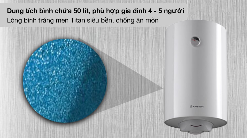 máy nước nóng gián tiếp ariston pro r 50 v 2.5 fe (2500w)
