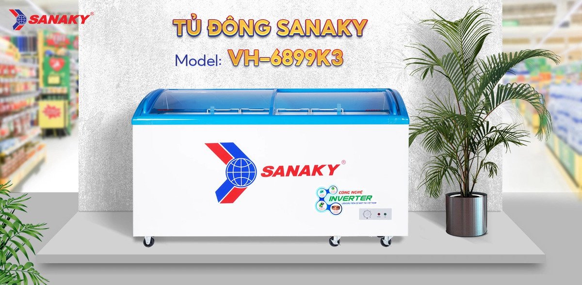 tủ đông inverter sanaky 450 lít vh-6899k3