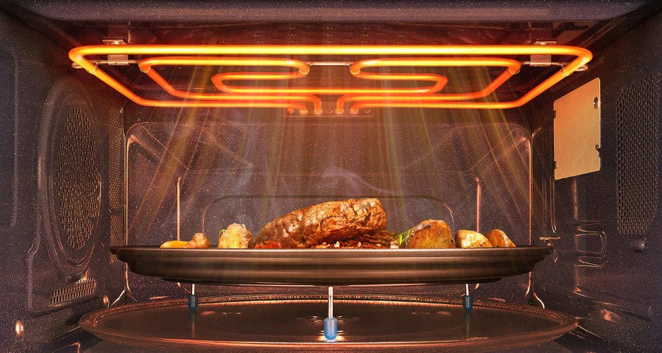 lò nướng, chiên không dầu 35l bespoke samsung mc35r8088le/sv