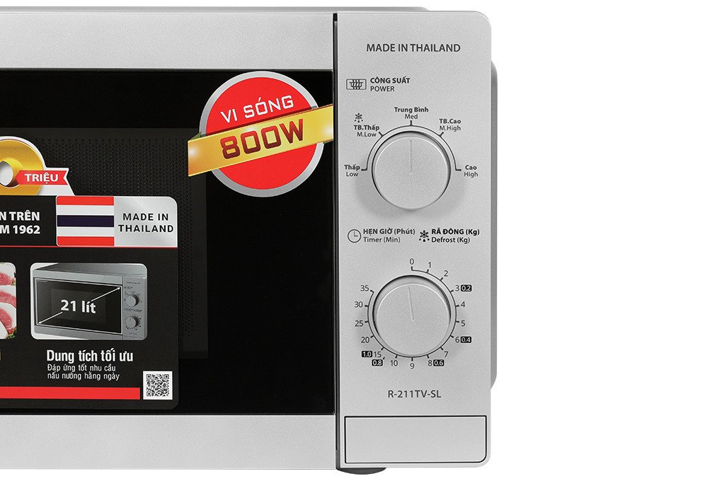 lò vi sóng sharp r-211tv-sl 21 lít