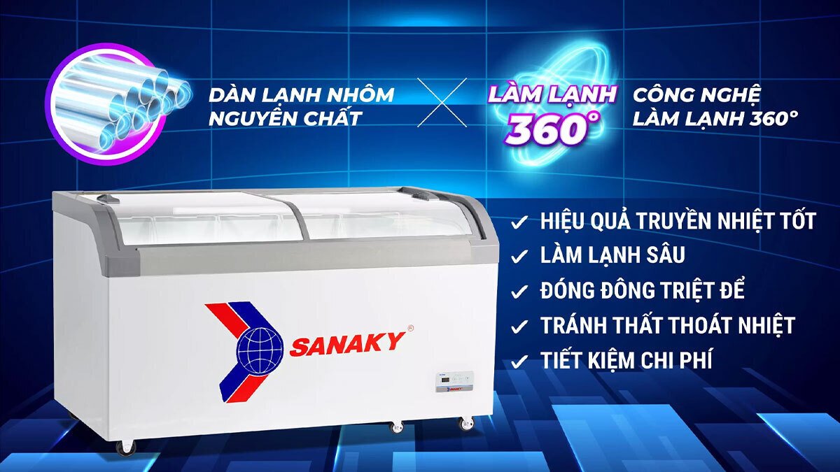 tủ đông sanaky 500 lít vh-888ka