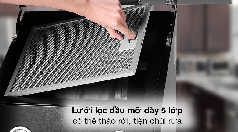 máy hút mùi kính vát kangaroo kg1361