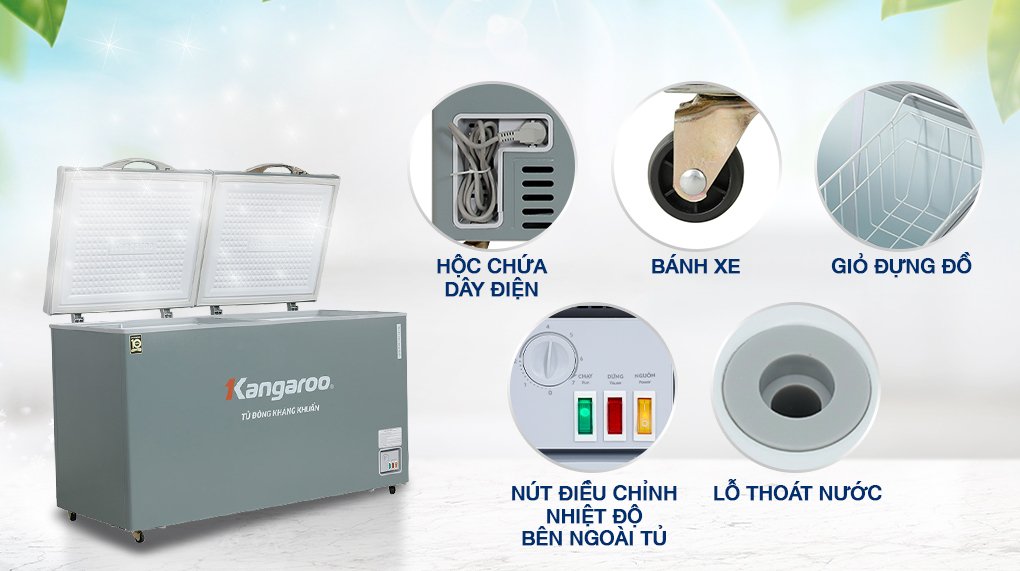 tủ đông kangaroo inverter 430 lít kgfz490ig1