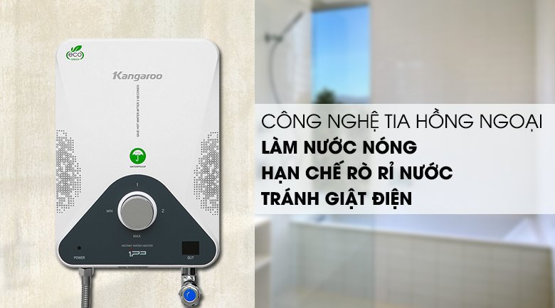 máy nước nóng hồng ngoại kangaroo kg588w 4000w