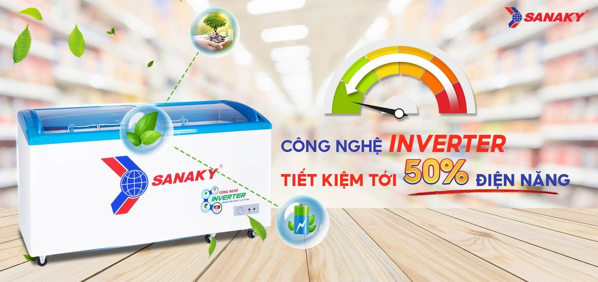 tủ đông inverter sanaky 450 lít vh-6899k3
