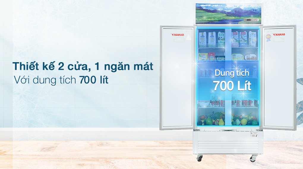 tủ mát inverter sanaky 800 lít vh-8009hp3