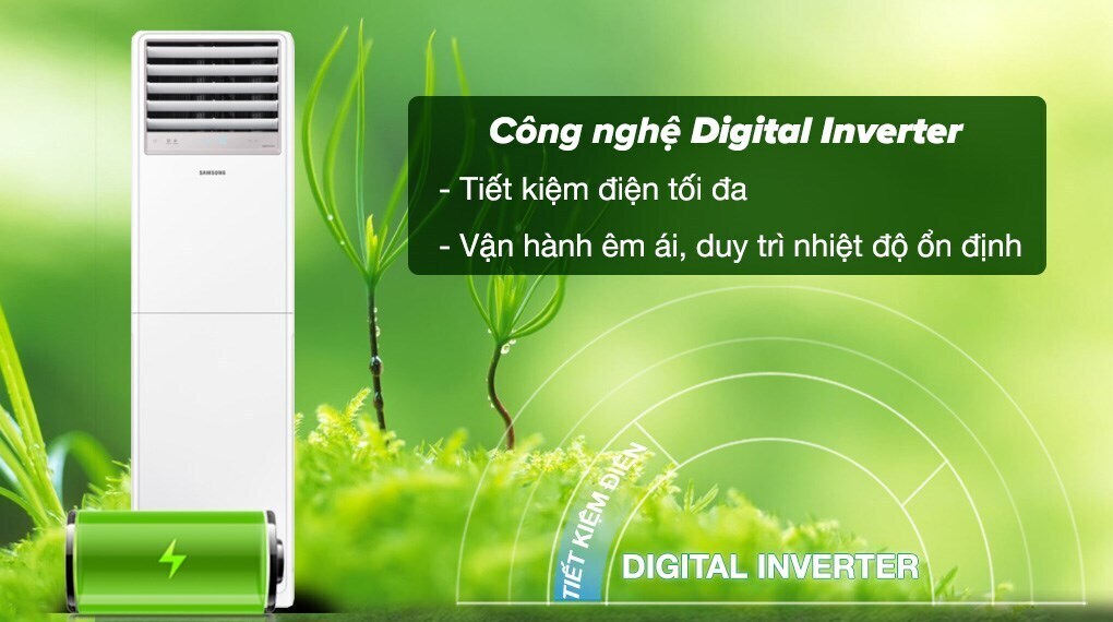 máy lạnh tủ đứng samsung inverter 5 hp ac048bnpdkc/tc 3 pha