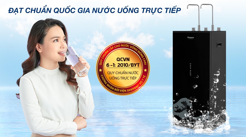 máy lọc nước ro nóng nguội lạnh hydrogen kangaroo kg10a12 10 lõi