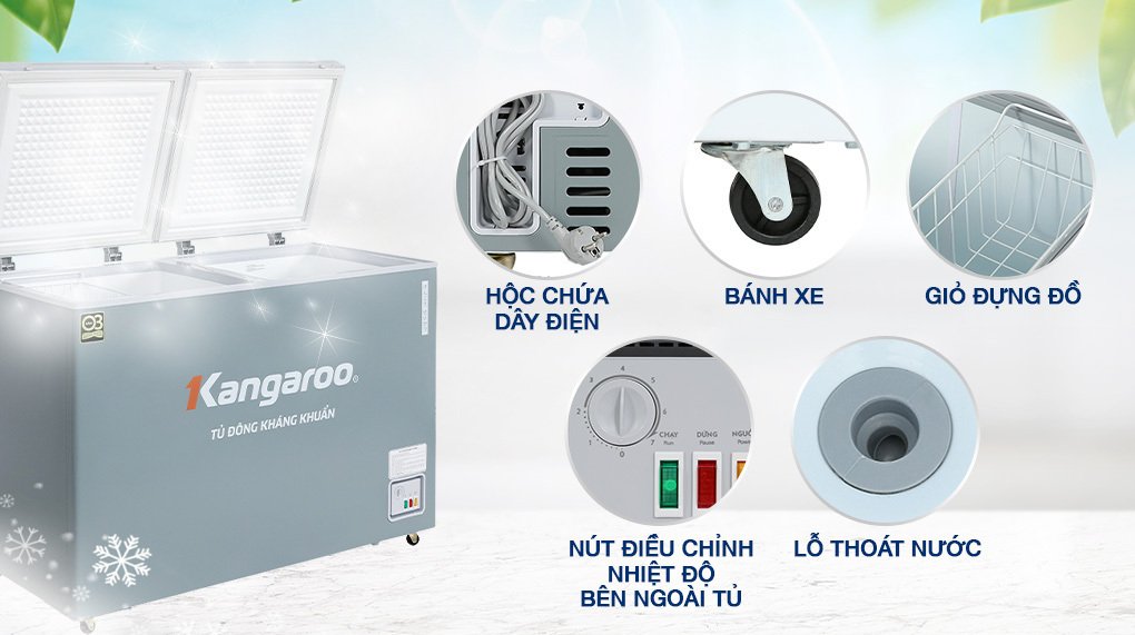 tủ đông kangaroo 252 lít kgfz312nk2