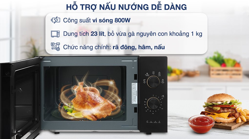 lò vi sóng electrolux emm23k22b 23 lít